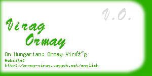 virag ormay business card